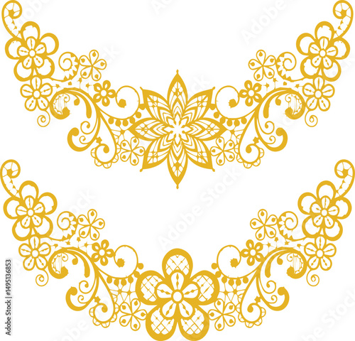 Beautiful flower art and mandala vector design