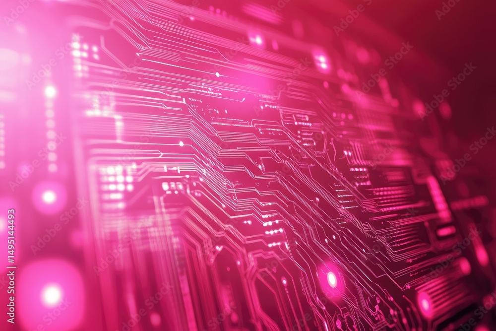 Obraz premium Close-up view of intricate circuit board technology.