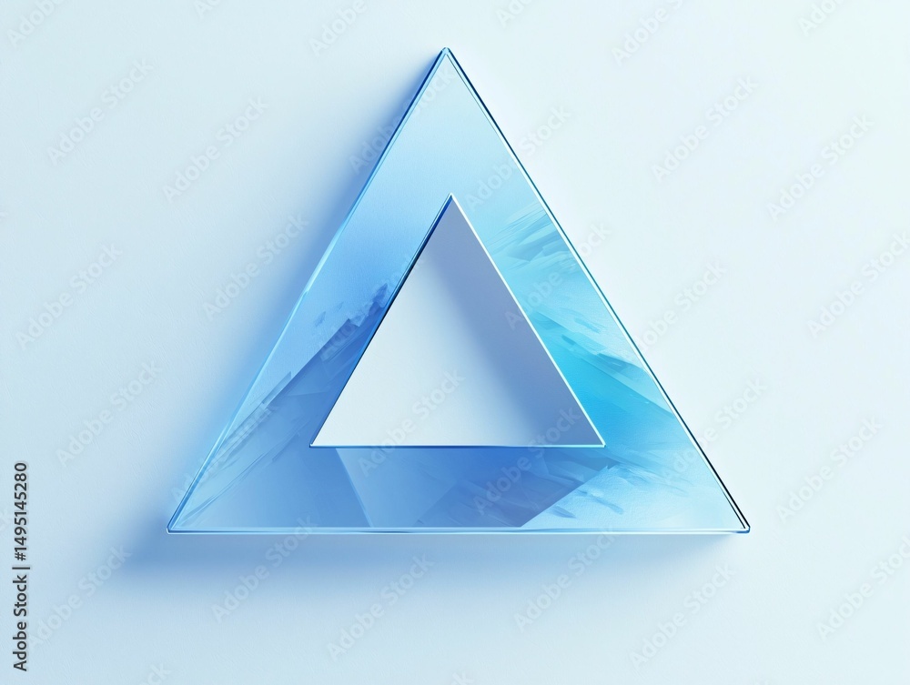 Fototapeta premium Blue Glass Triangle
