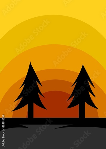 sunset in the mountains