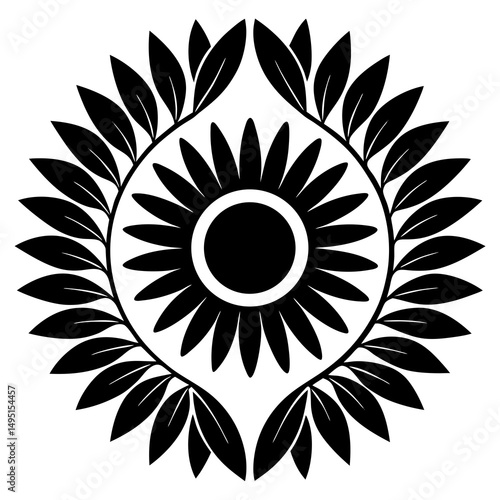 Sunflower-wreath-icon 