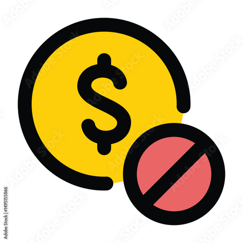 Simple Poverty colorful icon. The icon can be used for websites, print templates, presentation templates, illustrations, etc	