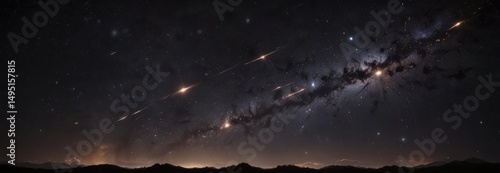 Myriad stars blaze across inky black, celestial brilliance , universe, star clusters