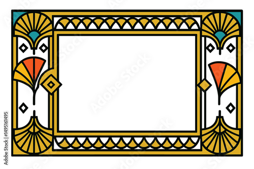 Artistic modern vector illustration featuring decorative elements for framing in an elegant design