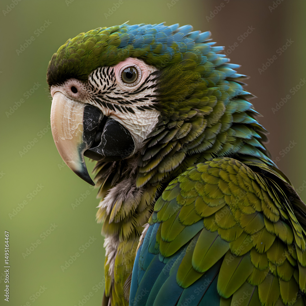 Fototapeta premium Stunning Military Macaw Portrait