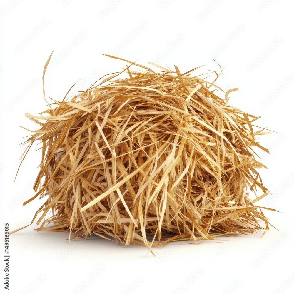 Fototapeta premium Hay bale, a circular pile