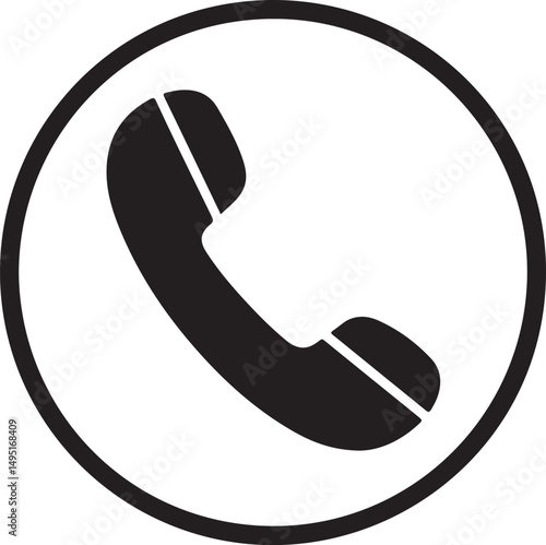 Phone sign simple icon on background