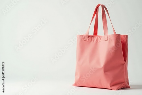 Stylish reusable fabric shopping bag, white background , carry bag, fabric bag, shopping bags