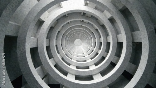 Subtle grayscale gradient forming concentric circles and squares, circle, abstract