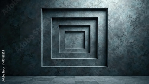 Subtle grayscale gradient forming concentric squares, elegant, quiet