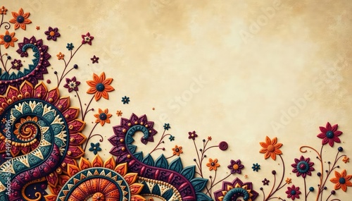 Subtle paisley print, muted earth tones, minimalist style , contemporary, modern, earthy tones