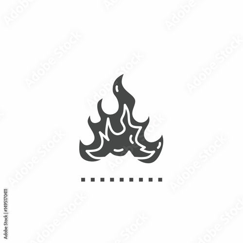 Vector. Fire symbol. Icon symbol design template.