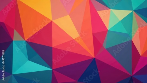 Abstract geometric shapes, colorful repeating backdrop, vibrant, simple, wallpaper
