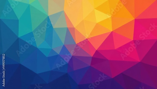 Abstract geometric shapes, vibrant color gradient , shape, pattern