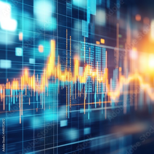 Dynamic data streams abstract financial technology background