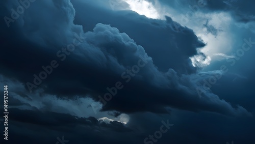 Wallpaper Mural Dramatic Dark Stormy Clouds With Moonlight Breaking Through Torontodigital.ca