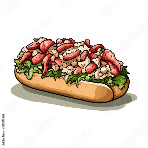 lobster roll,vector