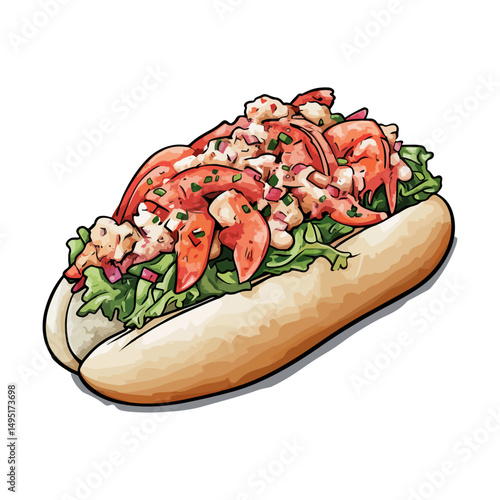 lobster roll,vector