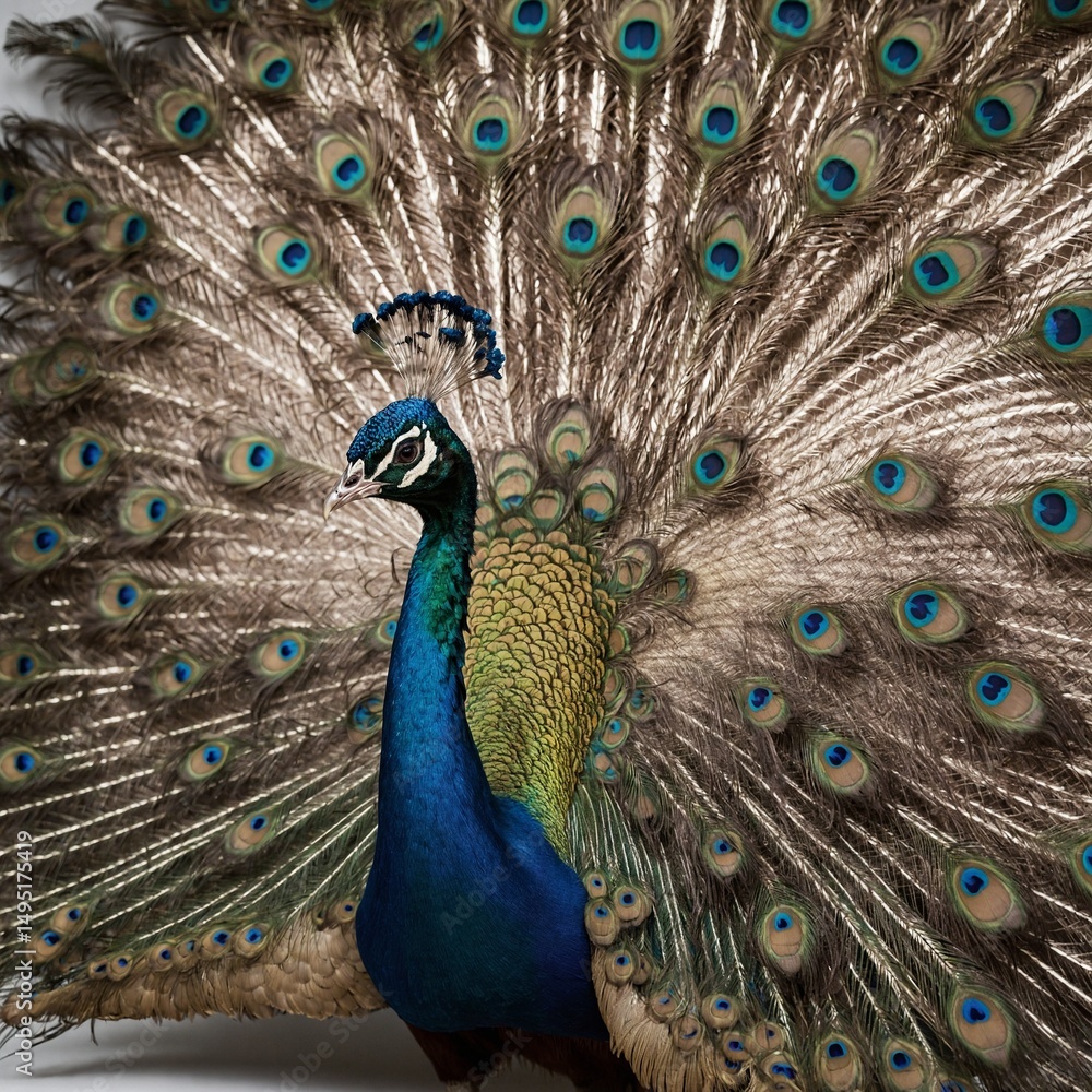 Obraz premium peacock with feathers out