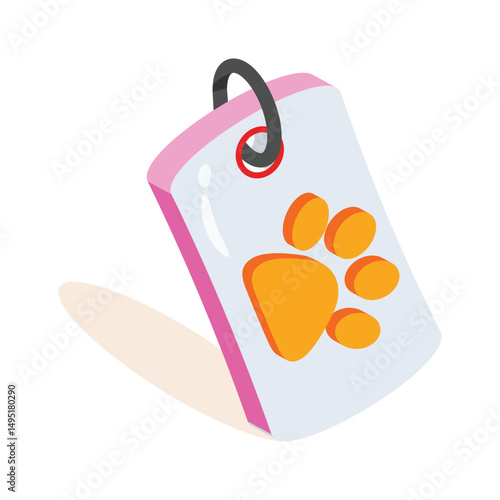 A 2d icon showing shiny pet tag charm