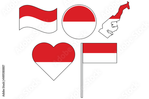 set of badges with flag of Monaco vector illustration Free Download set of badges with flag of Monaco vector illustration - GFXLoad