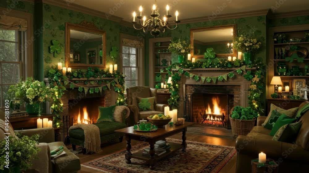 Cozy Christmas-themed Café with Warm Lighting and Decor Cozy Christmas-themed Café with Warm Lighting and Decor