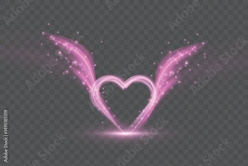 Sparkling pink and gold glow with bokeh, stars, and romantic flares—perfect for PNG Valentine cards, luxury banners, or festive and glamorous holiday designs.