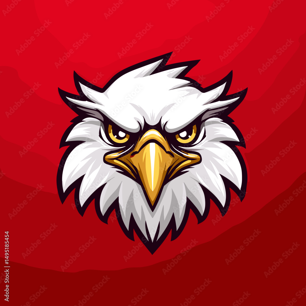 Fototapeta premium Fierce eagle emblem symbolizing strength and tenacity in competitive gaming environment