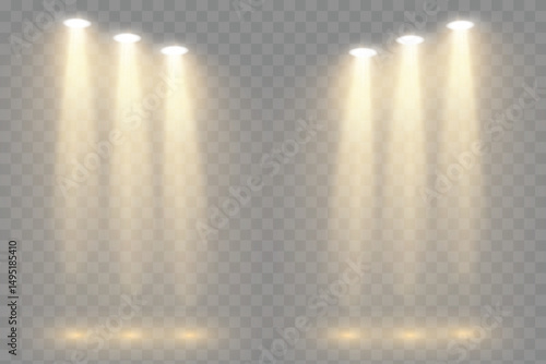 Soft orange stage lighting with volumetric glow and haze. Perfect for visual effects, cinematic presentation templates or elegant show lighting design.