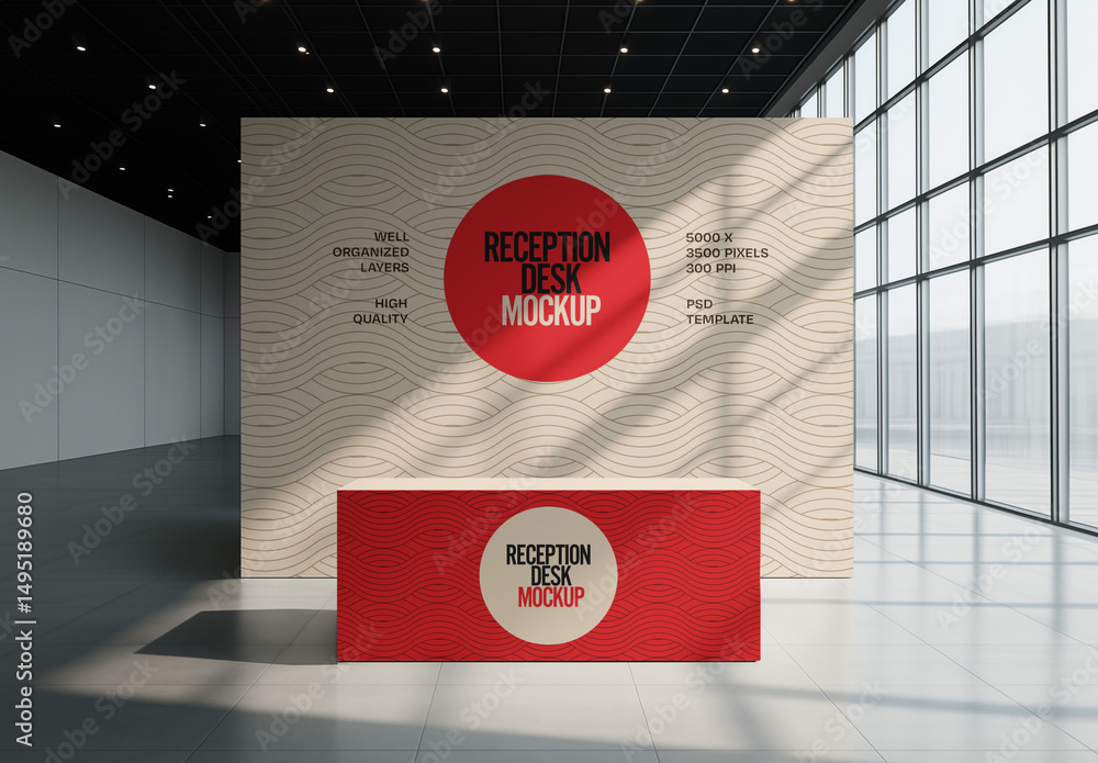 Branded Reception Reception Branding Mockup for Creative Design and Branding Projects ...