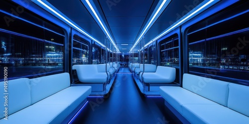 Night Voyage: Luxurious Interior of a Modern Vessel
