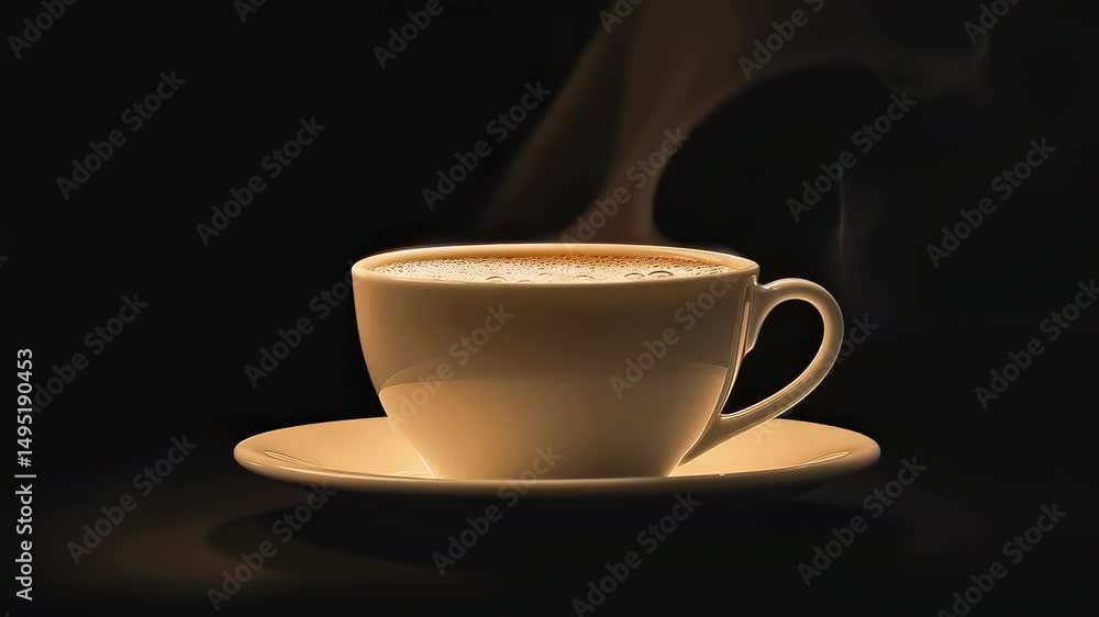 cup of coffee on black cup of coffee on black