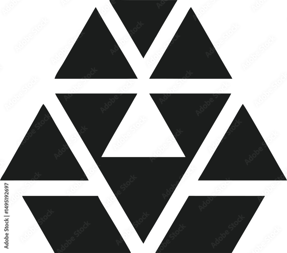 Simple geometric triangle logo centered symmetry vector illustration design Simple geometric triangle logo centered symmetry vector illustration design