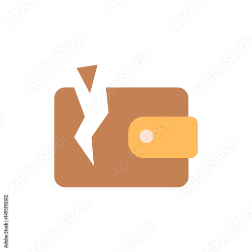 Fractured financial portfolio concept, representing economic stress and crisis