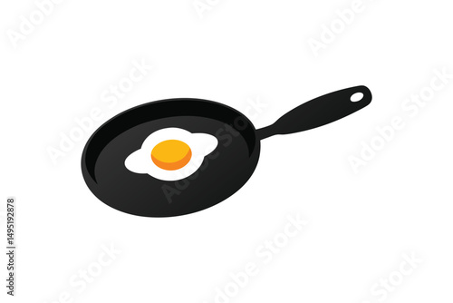 fried egg in a frying pan