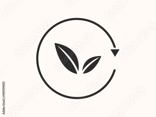 vector detox icon featuring a leaf symbol