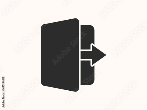 vector go outside icon  walking outdoors or exiting a door