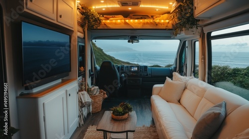 Coastal Camper Van Life: Ocean View Relaxation