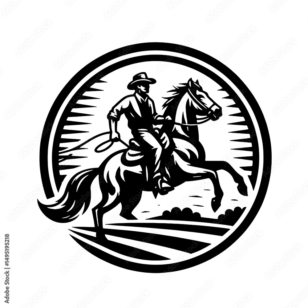 cowboy with horse cowboy with horse