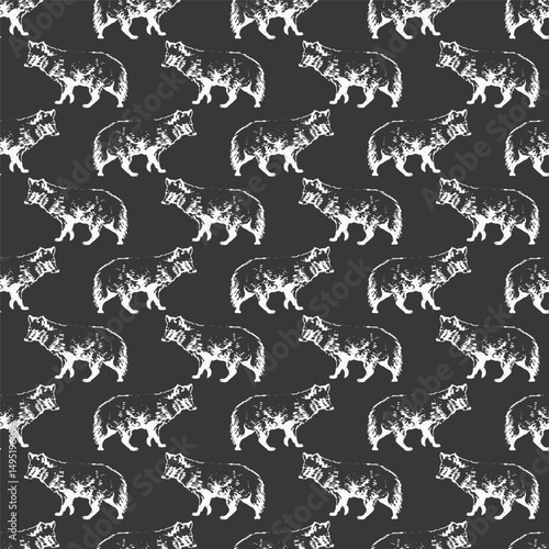 Raccoon Animal Drawing Print