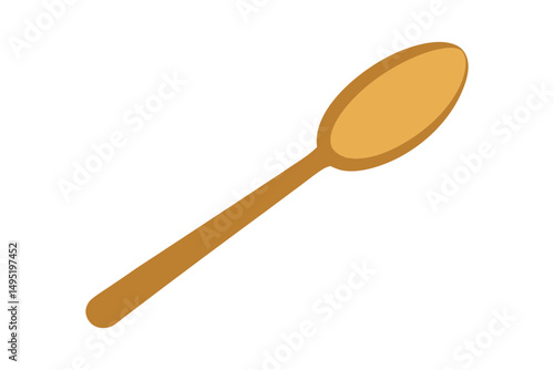 wooden spoon isolated on white