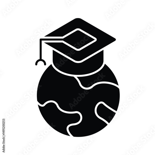 Grab this isometric icon showing global education concept