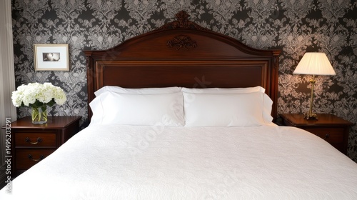 Wallpaper Mural Elegant bedroom suite with rich dark decor. Torontodigital.ca