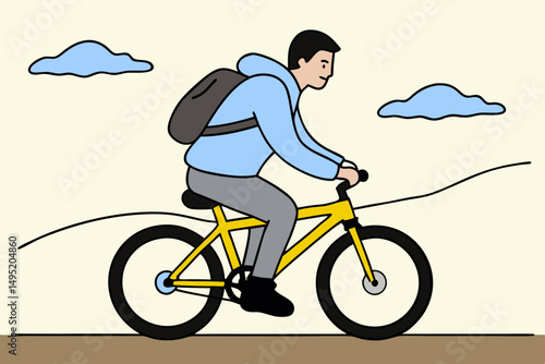 cyclist on the road