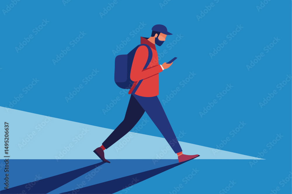 Obraz premium businessman running on the road