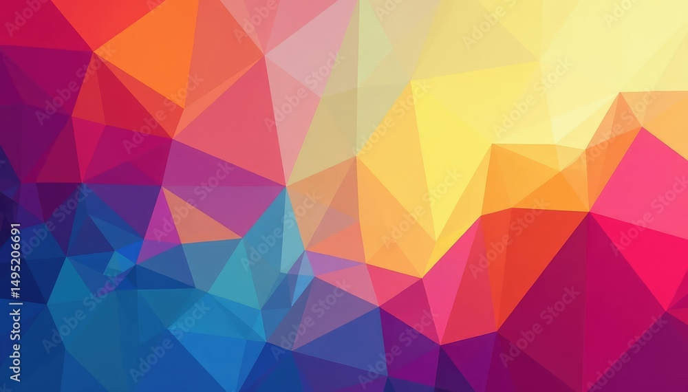 Fototapeta premium Abstract geometric shapes forming a vibrant, dynamic vector graphic Perfect for backgrounds, presentations, and design projects , shadow, color