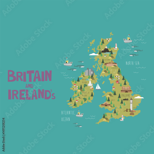 britain irelands map