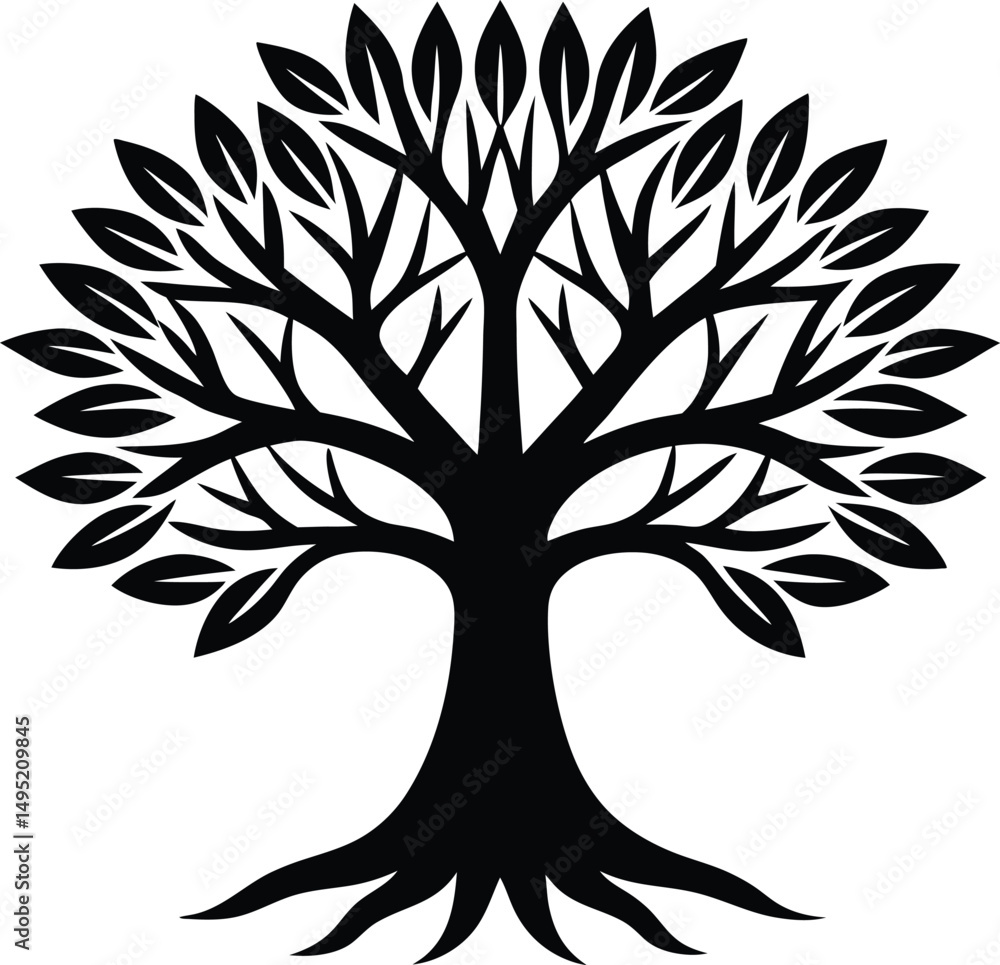 Obraz premium tree silhouette vector