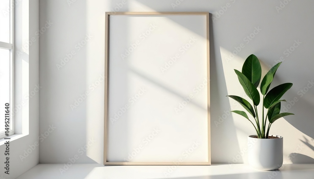 A sleek, minimalist mockup poster on a clean, neutral backdrop, stylish, tone A sleek, minimalist mockup poster on a clean, neutral backdrop, stylish, tone