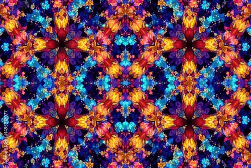 Abstract geometric pattern, vibrant colors, intricate design, modern art , colorful background, pattern background, geometric background